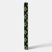 Olive-Green-und Black-Diamant-Muster Case-Mate iPhone Hülle (Rückseite / Links)