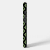 Olive-Green-und Black-Diamant-Muster Case-Mate iPhone Hülle (Rückseite / Links)