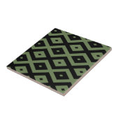 Olive-Green-und Black-Diamant-Muster Fliese (Seite)