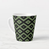 Olive-Green-und Black-Diamant-Muster Milchtasse (Linke Ecke)