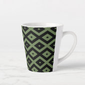 Olive-Green-und Black-Diamant-Muster Milchtasse (Rechts)