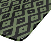 Olive-Green-und Black-Diamant-Muster Schneidebrett (Ecke)