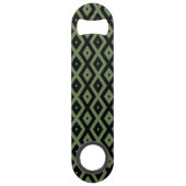 Olive-Green-und Black-Diamant-Muster Speed Flaschenöffner (Rückseite)