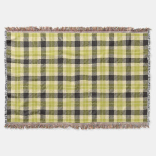 Olive Green und Black Tartan Kariert Decke