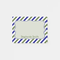 Olive Green und Navy Blue Oblique Stripes Muster