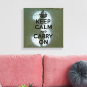 Olive Green und Three, Behalten Calm Leinwanddruck (Insitu (Wohnzimmer))