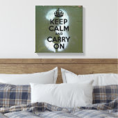 Olive Green und Three, Behalten Calm Leinwanddruck (Insitu (Schlafzimmer))