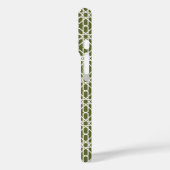 Olive green und White marokkanische Zellige Muster Case-Mate iPhone Hülle (Rückseite / Links)