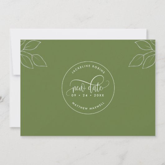 Olive Green, versuchen wir es noch einmal, Liebe i Save The Date (Rückseite)