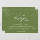 Olive Green, versuchen wir es noch einmal, Liebe i Save The Date (Vorne/Hinten)