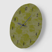 Olive Green Wall Clock mit schwarzen Zahlen Große Wanduhr (Winkel)