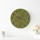 Olive Green Wall Clock mit schwarzen Zahlen Große Wanduhr (Zuhause)