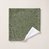 Olive-Green-Water-Tröpfchen Badhandtuch Set (Waschlappen)