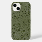 Olive-Green-Water-Tröpfchen Case-Mate iPhone Hülle (Rückseite)