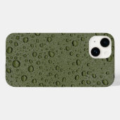 Olive-Green-Water-Tröpfchen Case-Mate iPhone Hülle (Rückseite (Horizontal))