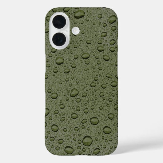 Olive-Green-Water-Tröpfchen Case-Mate iPhone Hülle (Rückseite)