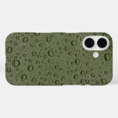 Olive-Green-Water-Tröpfchen Case-Mate iPhone Hülle (Rückseite (Horizontal))