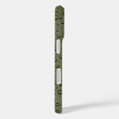 Olive-Green-Water-Tröpfchen Case-Mate iPhone Hülle (Rückseite / Rechts)