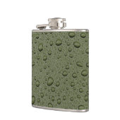 Olive-Green-Water-Tröpfchen Flachmann (Links)