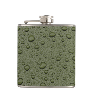 Olive-Green-Water-Tröpfchen Flachmann