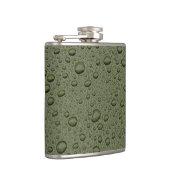 Olive-Green-Water-Tröpfchen Flachmann (Rechts)
