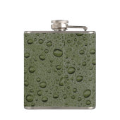 Olive-Green-Water-Tröpfchen Flachmann (Rückseite)