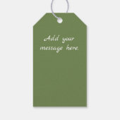 Olive-Green-Water-Tröpfchen Geschenkanhänger (Rückseite)