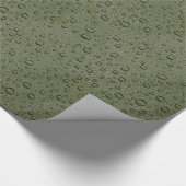 Olive-Green-Water-Tröpfchen Geschenkpapier (Ecke)