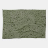 Olive-Green-Water-Tröpfchen Geschirrtuch (Horizontal)