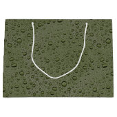 Olive-Green-Water-Tröpfchen Große Geschenktüte (Vorderseite)