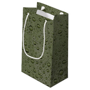 Olive-Green-Water-Tröpfchen Kleine Geschenktüte