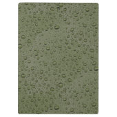 Olive-Green-Water-Tröpfchen Klemmbrett (Rückseite)