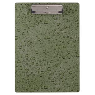 Olive-Green-Water-Tröpfchen Klemmbrett
