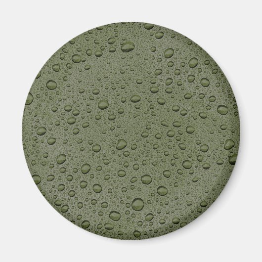 Olive-Green-Water-Tröpfchen Magnet (Vorne)