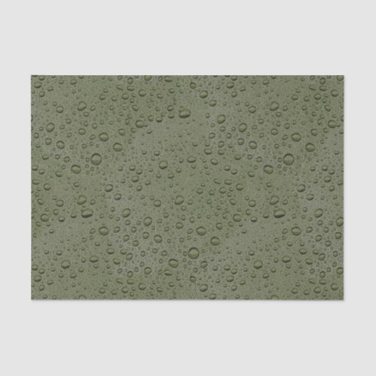 Olive-Green-Water-Tröpfchen Seidenpapier (Vorderseite)