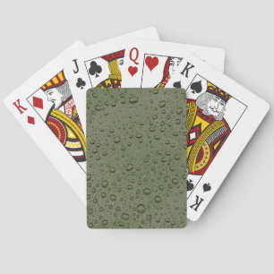 Olive-Green-Water-Tröpfchen Spielkarten