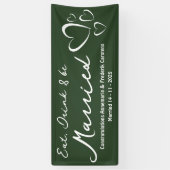 Olive Green Wedding Banner (Vertikal)