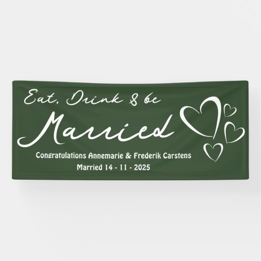 Olive Green Wedding Banner (Horizontal)