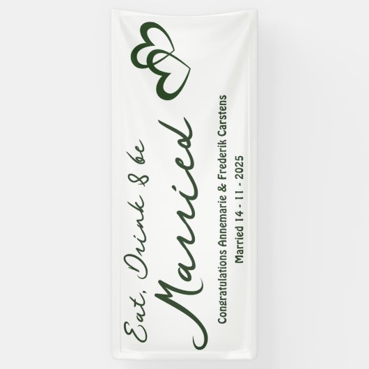 Olive Green Wedding Banner (Vertikal)