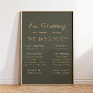 Olive Green Wedding Brautparty Poster
