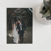 Olive Green Wedding Foto Dankeskarte
