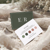 Olive Green Wedding Kleidung Gästekarte Dankeskarte