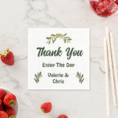 Olive Green Wedding Paper Napkin Serviette (Beispiel)
