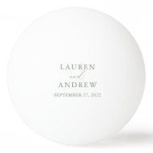 Olive Green Wedding Personalisiert Ping Pong Ball