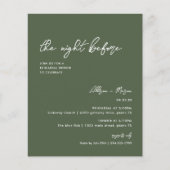 Olive Green Wedding Probe Dinner (Vorderseite)