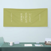 Olive Green Wedding Welcome Sign Banner (Messe)