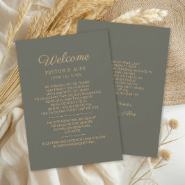 Olive Green Wedding Welcome Tour