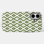 Olive-Green-White-Diamant Case-Mate iPhone Hülle (Rückseite (Horizontal))