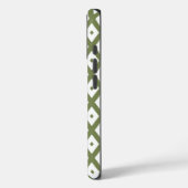 Olive-Green-White-Diamant Case-Mate iPhone Hülle (Rückseite / Links)