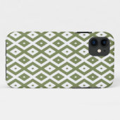 Olive-Green-White-Diamant Case-Mate iPhone Hülle (Rückseite (Horizontal))